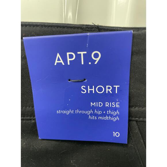 Apt. 9 Torie Midrise Shorts Black Size 10 - Picture 2 of 7